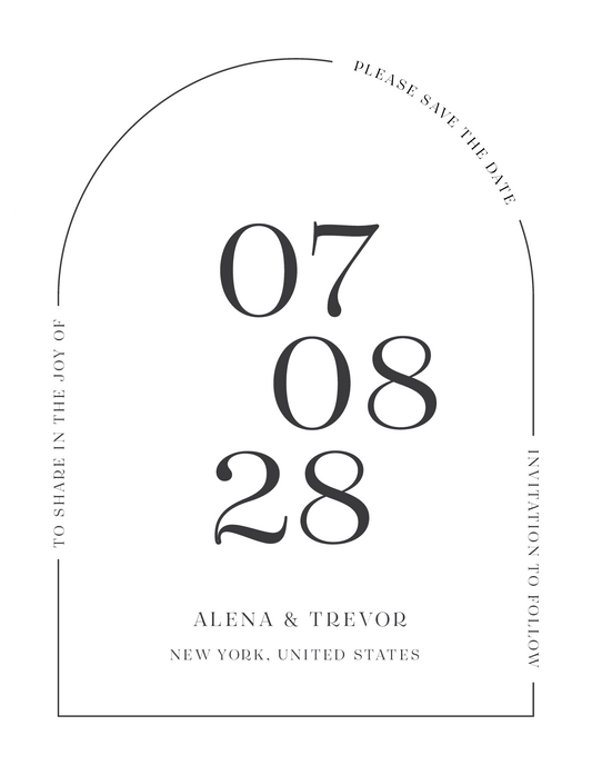 All Minimal Save The Date Cards by Yunita Y.
