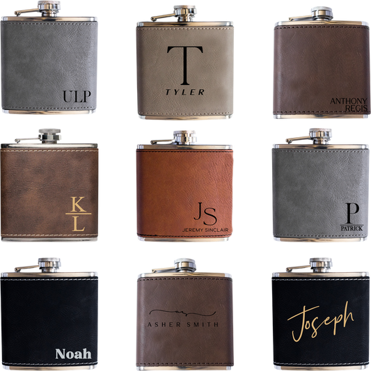 Personalized Flask Only, Groomsmen Gift. Engraved Flask
