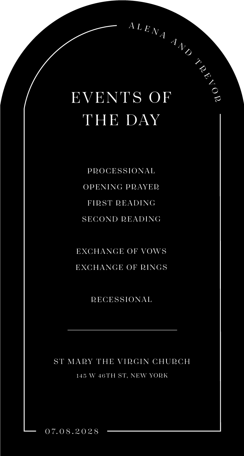 All Minimal Wedding Program by Yunita Y.