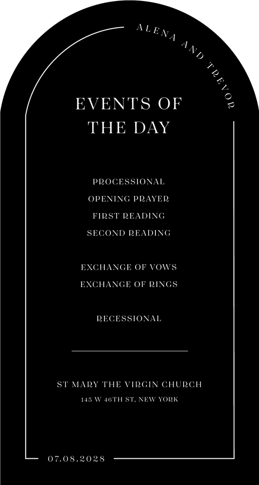 All Minimal Wedding Program by Yunita Y.
