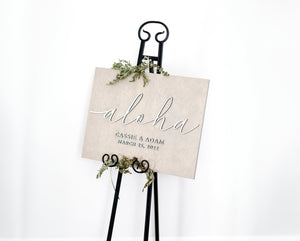Cassie + Adam Wedding Welcome Sign