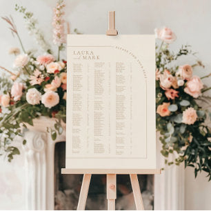 Alphabetical Wedding Seating Charts 180 Guest Foam Board