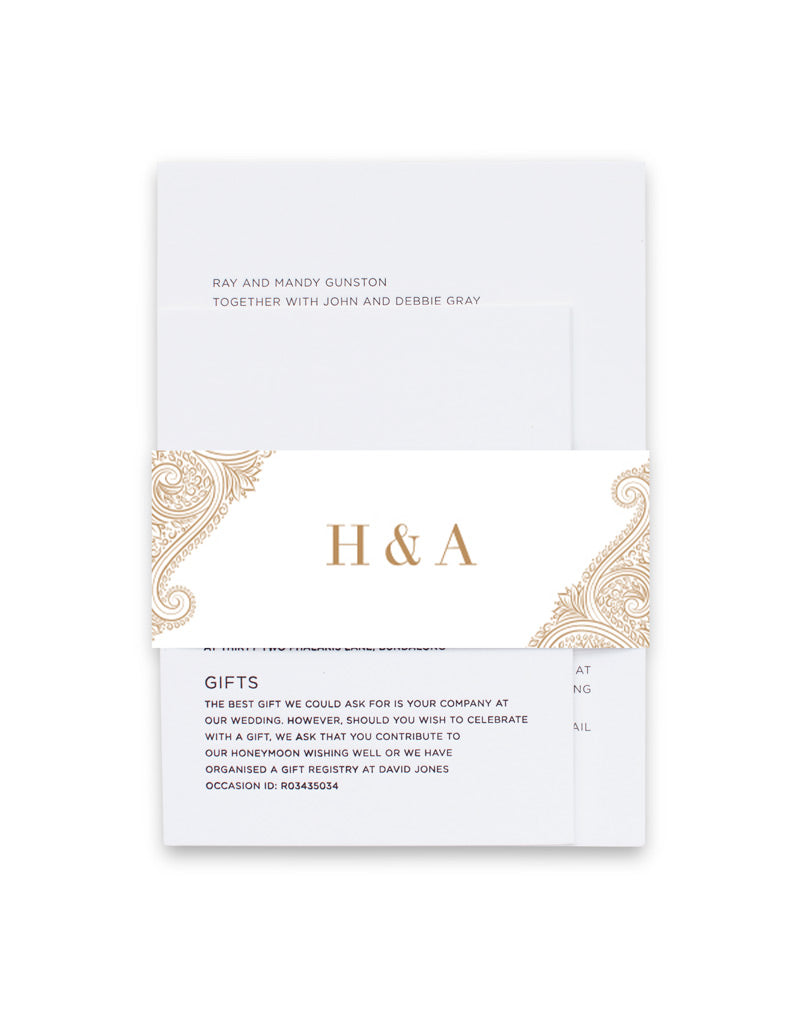 Amla Invitation Belly Band by Stella M.