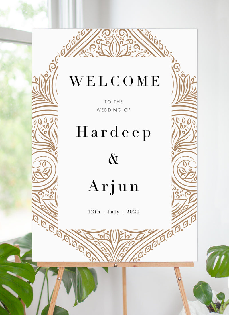Amla Wedding Sign by Stella M.