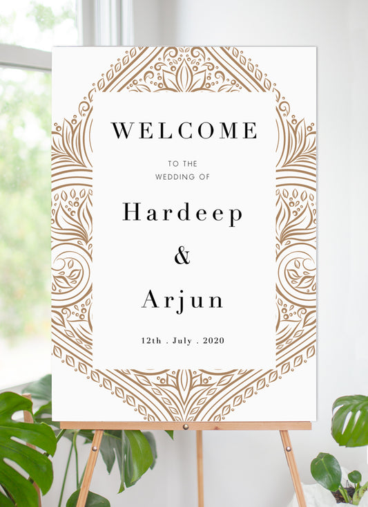 Amla Wedding Sign by Stella M.