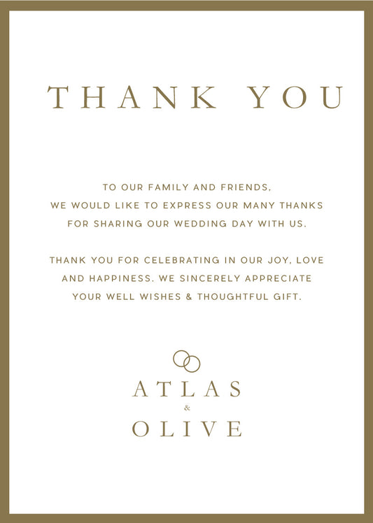 Atlas Thank You Card by Kate R.
