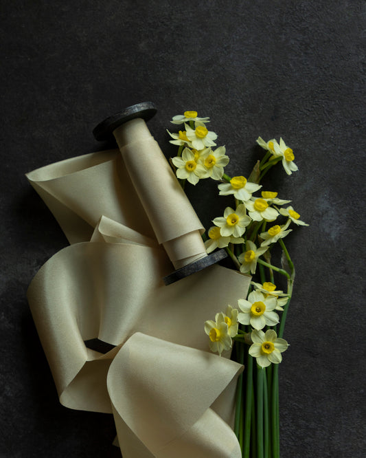 Antique Gold Silk Ribbon