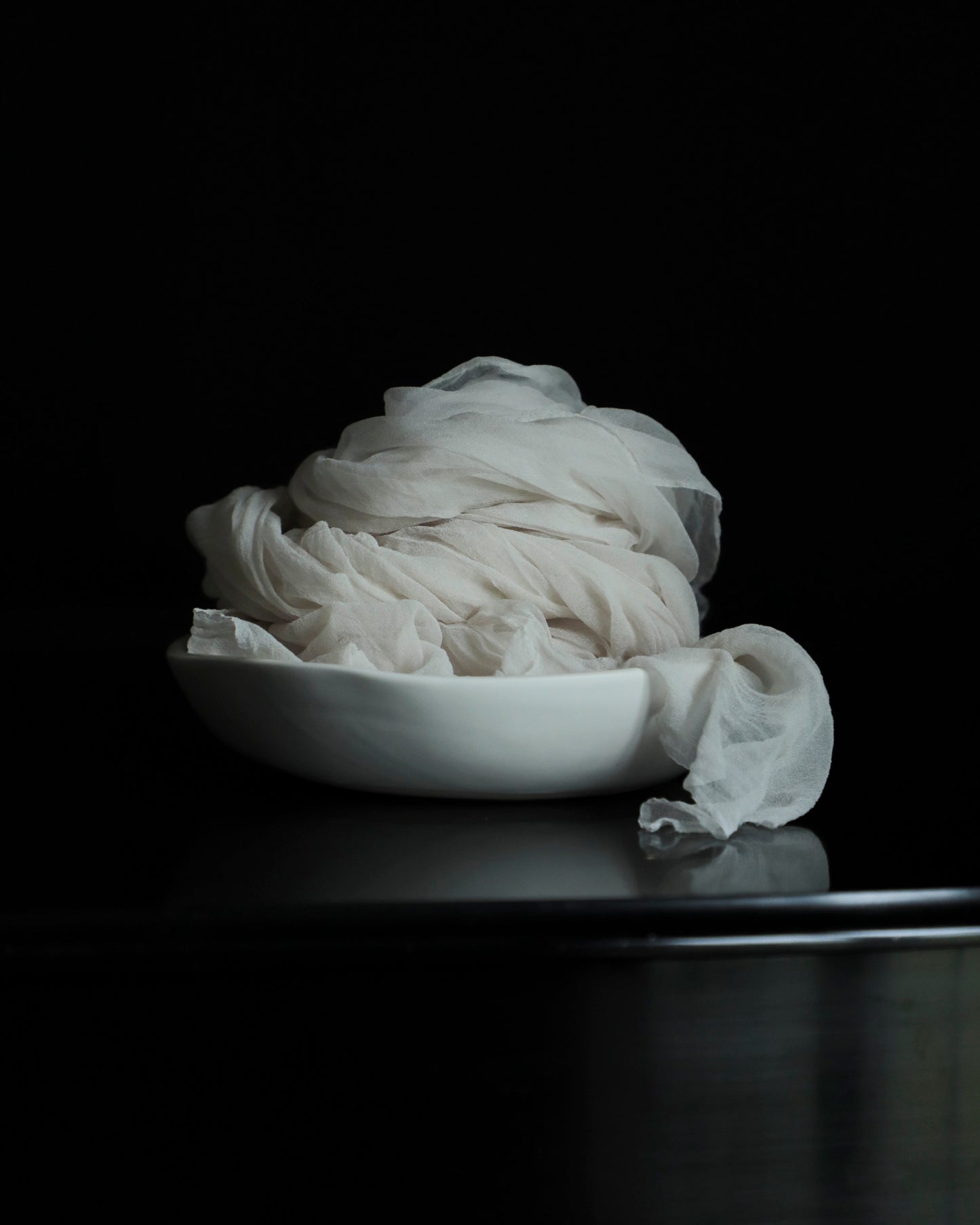 Antique White {Sheer Silk Runner}