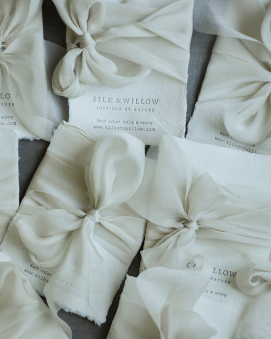 Antique White {Sheer} Silk Ribbon