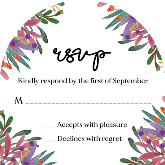 Botanical Flow RSVP Cards by Ramoncita R.