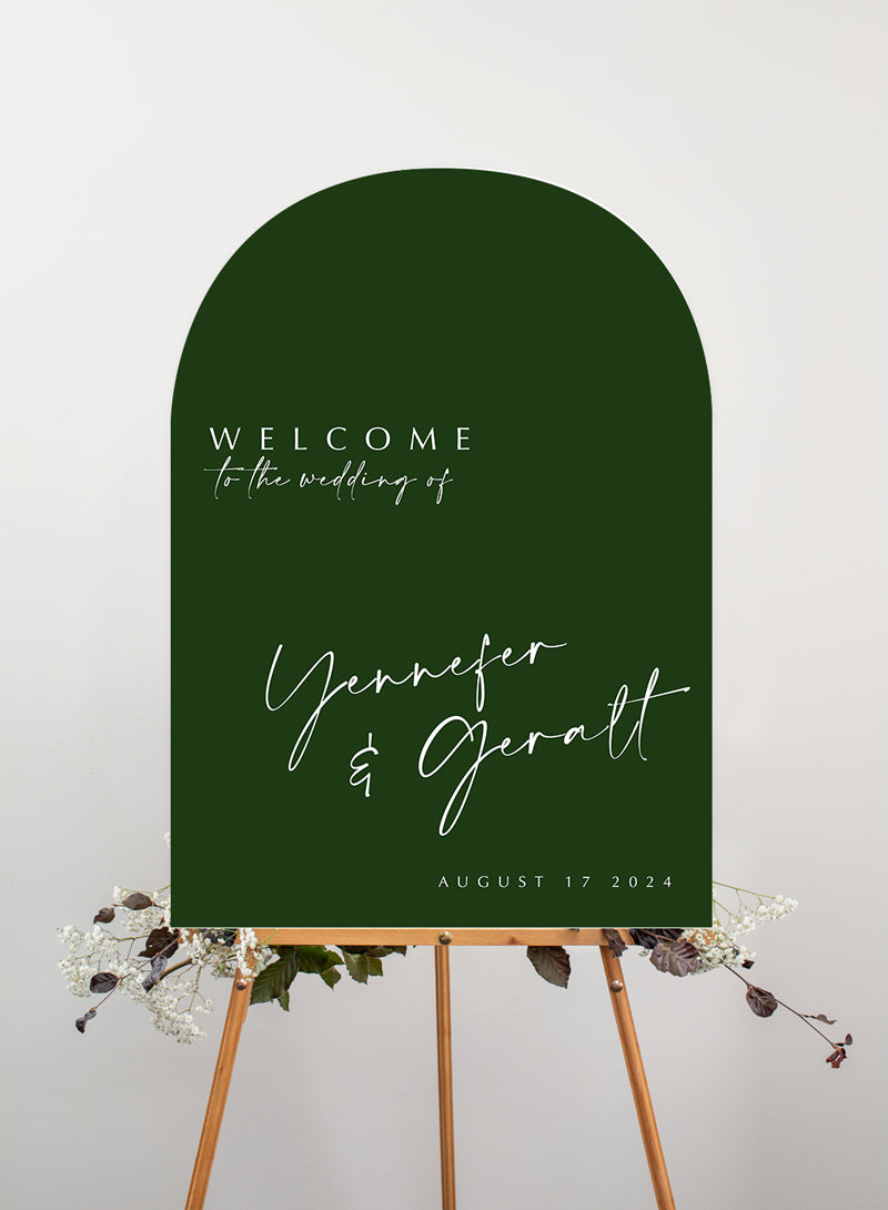 Arch Garden Wedding Sign by Shab M.