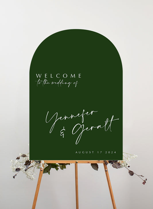 Arch Garden Wedding Sign by Shab M.