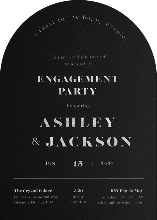Arch Addiction Engagement Invitations by Yunita Y.