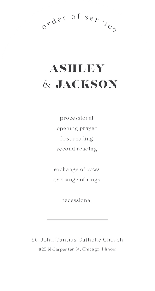 Arch Addiction Wedding Program by Yunita Y.