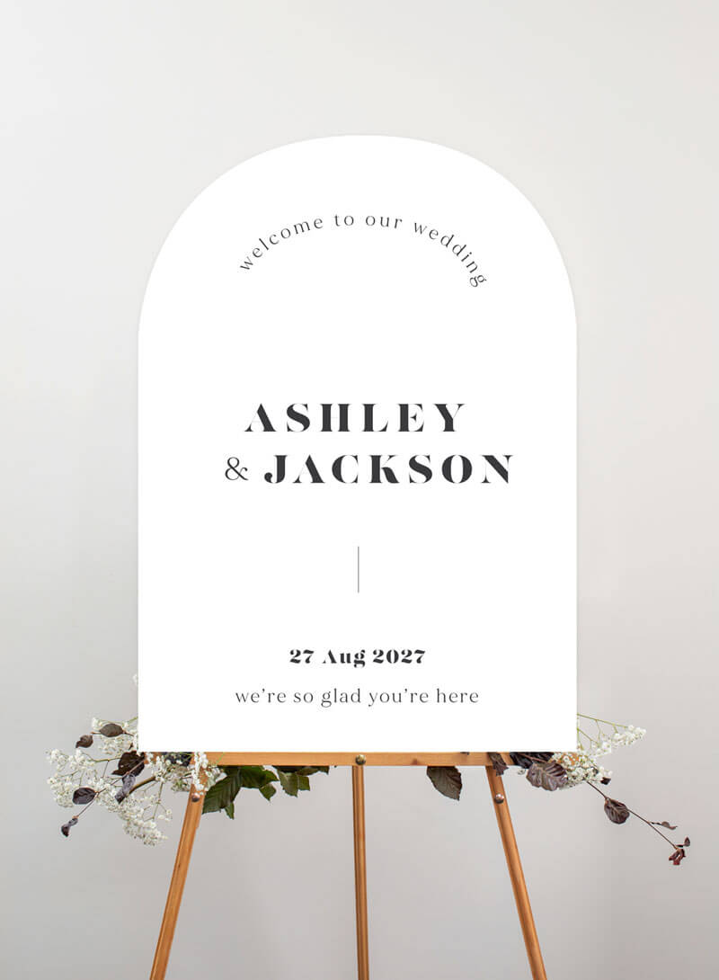 Arch Addiction Wedding Sign by Yunita Y.