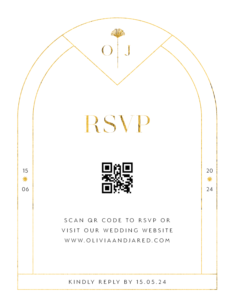 Arch Deco RSVP Cards by Putri N.