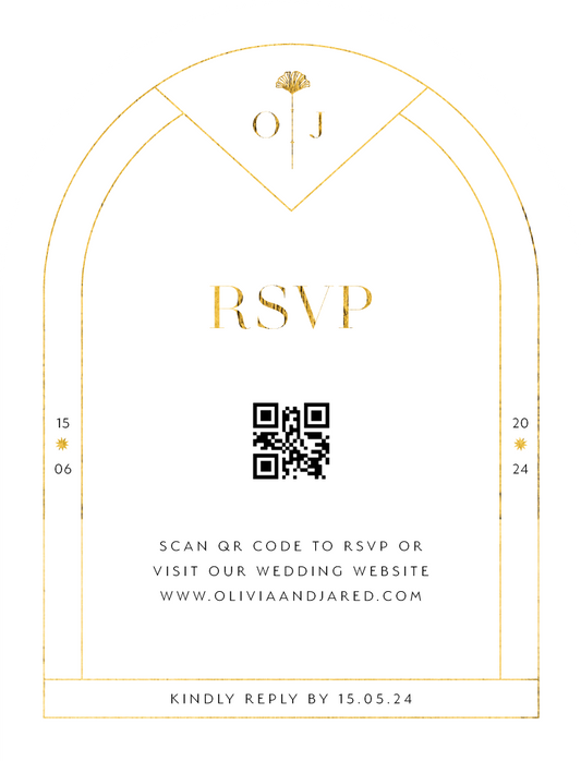 Arch Deco RSVP Cards by Putri N.