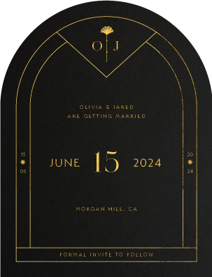 Arch Deco Save The Date Cards by Putri N.