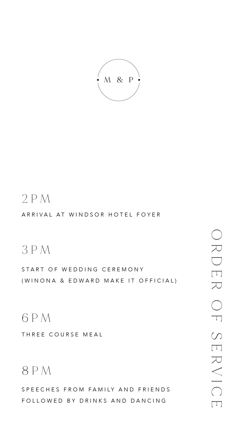 Arch Lines Wedding Program by Shab M.