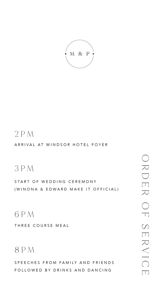 Arch Lines Wedding Program by Shab M.
