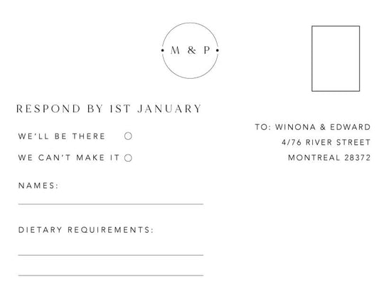 Arch Lines RSVP Cards by Shab M.