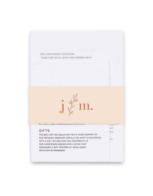 Arch Love Invitation Belly Band by Beth D.