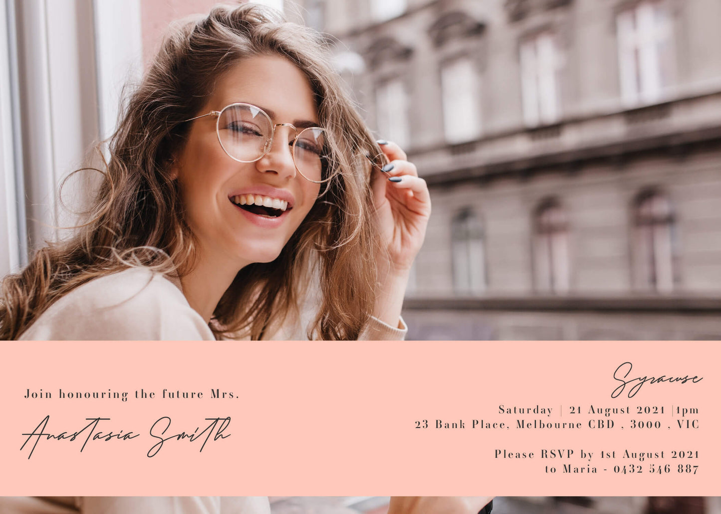 Aromatic PeachBridal Shower Invitation by Vega R.