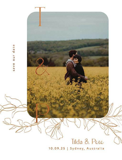 Autumn Shades Save The Date Cards by Inggrid H.