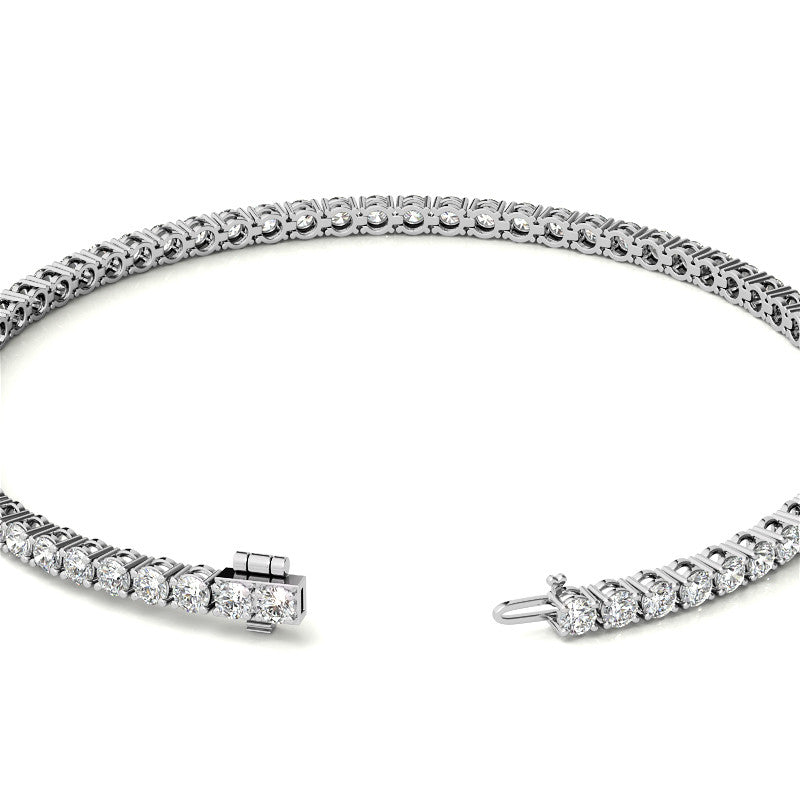 3.50 CTW Lab Grown Diamond Tennis Bracelet in 14kt White/Yellow Gold (G/VS) AGI Certified