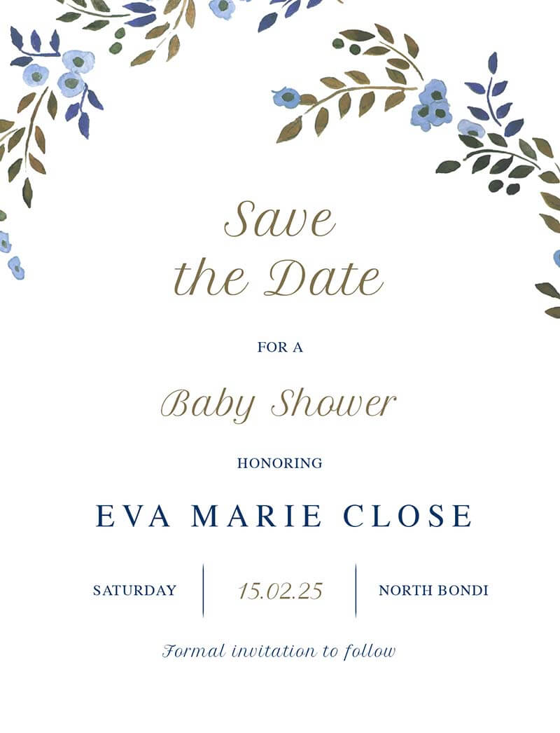 Baby's Coming Save The Date Cards by Amelia S.