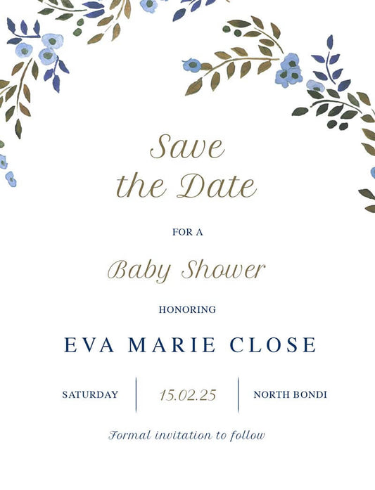 Baby's Coming Save The Date Cards by Amelia S.