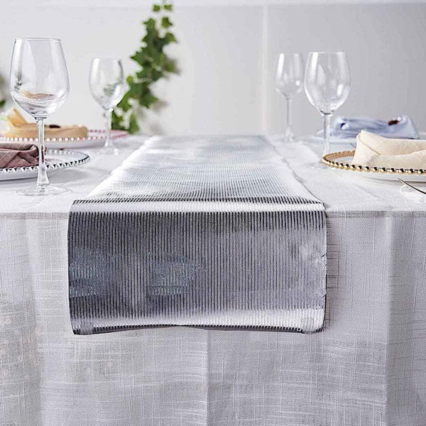 12x108 in Glitter Ridge Design Paper Disposable Table Runner