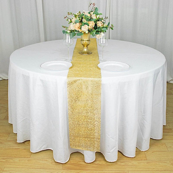 10x108 in Faux Diamond Rhinestones Plastic Table Runner
