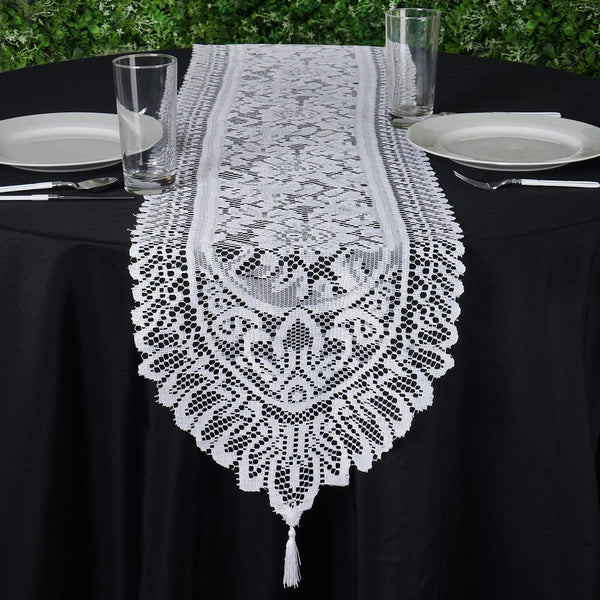 14x108 in Lace Table Top Runner Wedding Party Linens