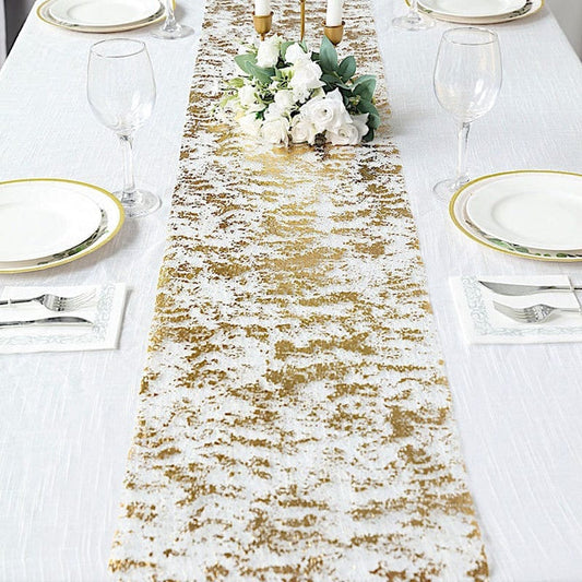 11x108 in Metallic Polyester Thin Mesh Table Runner Party Decorations