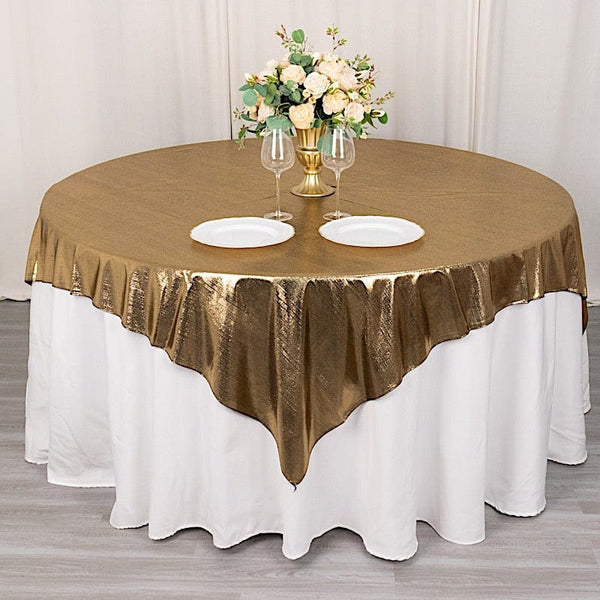 72x72 in Glitter Sequin Dots Polyester Square Table Overlay