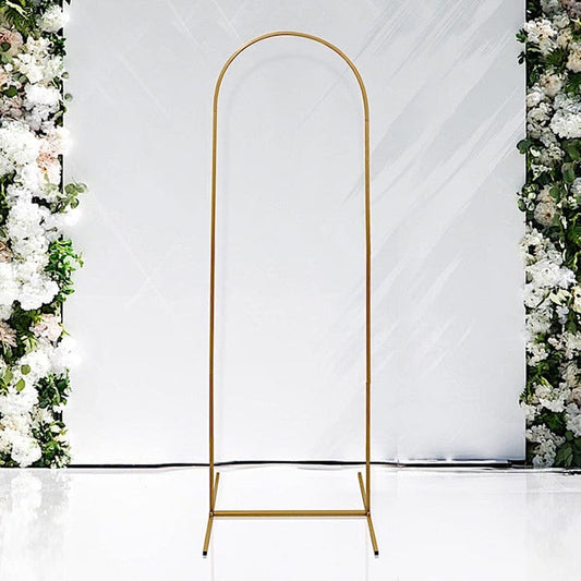 6 feet Gold Metal Round Top Chiara Wedding Arch Backdrop Stand