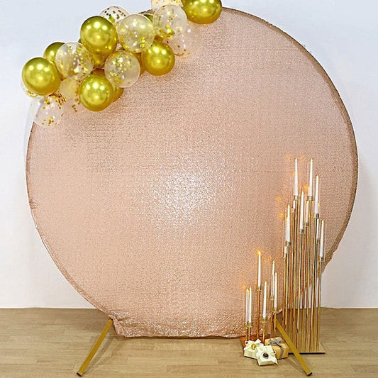 7.5 feet Metallic Sequin Round Backdrop Stand Cover