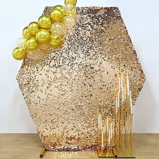 8 feet Big Payette Sequin Hexagon Backdrop Stand Cover