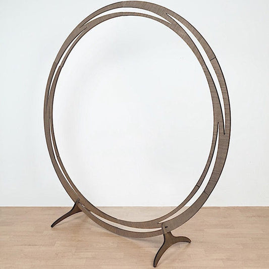 8 feet Brown Natural Wood Round Backdrop Stand Wedding Arch