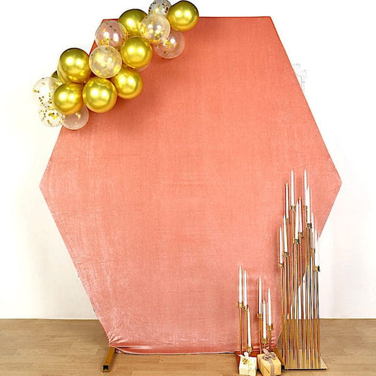 8 feet Fitted Velvet Hexagon Backdrop Stand Cover