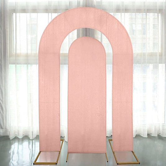 2 Fitted Spandex Double Open Arch Backdrop Stands Cover