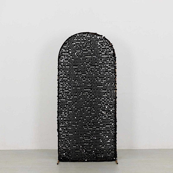 Sparkly Big Payette Sequin Fitted Chiara Backdrop Stand Cover for Round Top