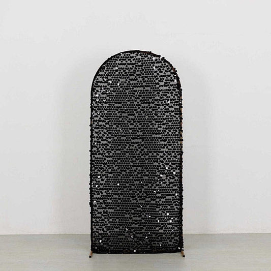 Sparkly Big Payette Sequin Fitted Chiara Backdrop Stand Cover for Round Top