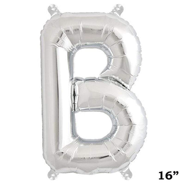 1 pc Silver 16" tall Letter Aluminum Foil Balloon
