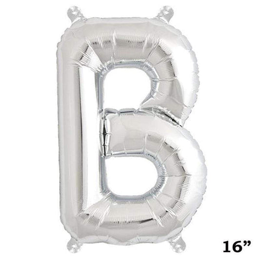 1 pc Silver 16" tall Letter Aluminum Foil Balloon