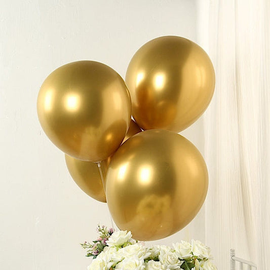 10 Round 18 in Metallic Chrome Biodegradable Balloons