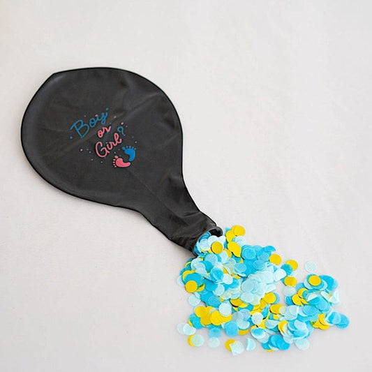 24" Confetti Boy or Girl Gender Reveal Latex Balloon