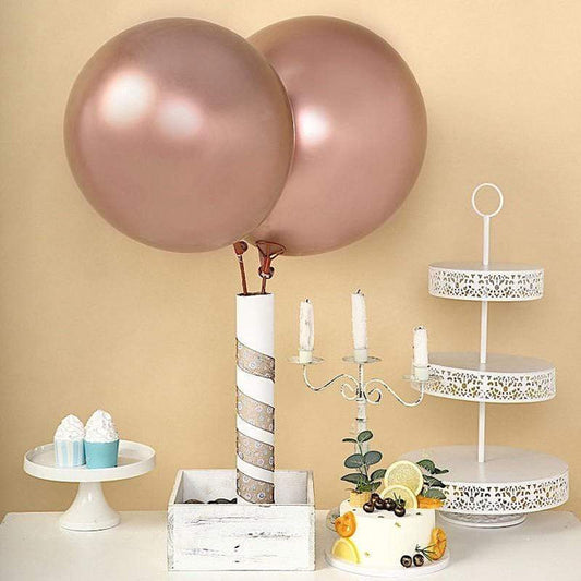 5 pcs 18" Chrome Metallic Latex Helium Air Balloons