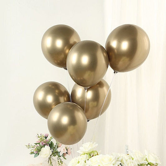 50 Round 12 in Metallic Biodegradable Party Balloons